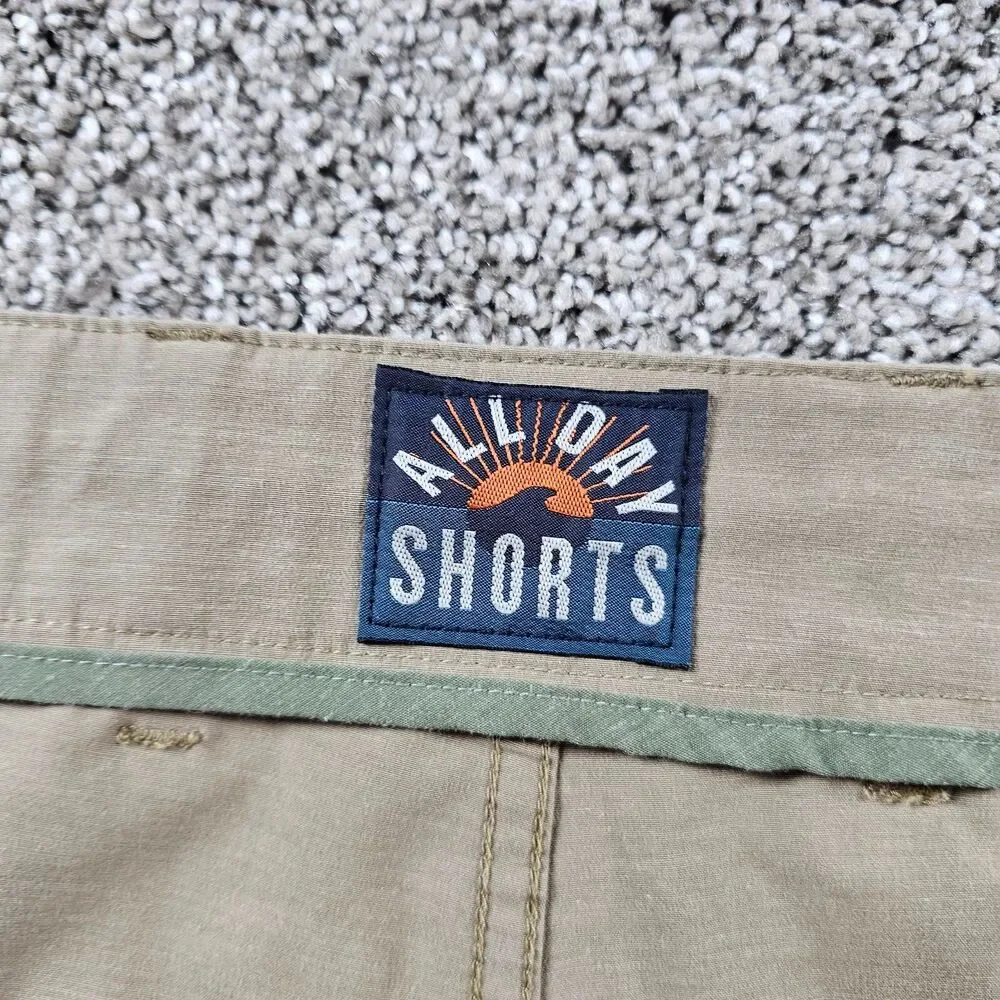 Faherty Shorts Mens 42 Khaki Stretch Performance All Day Chino Hiking Camping